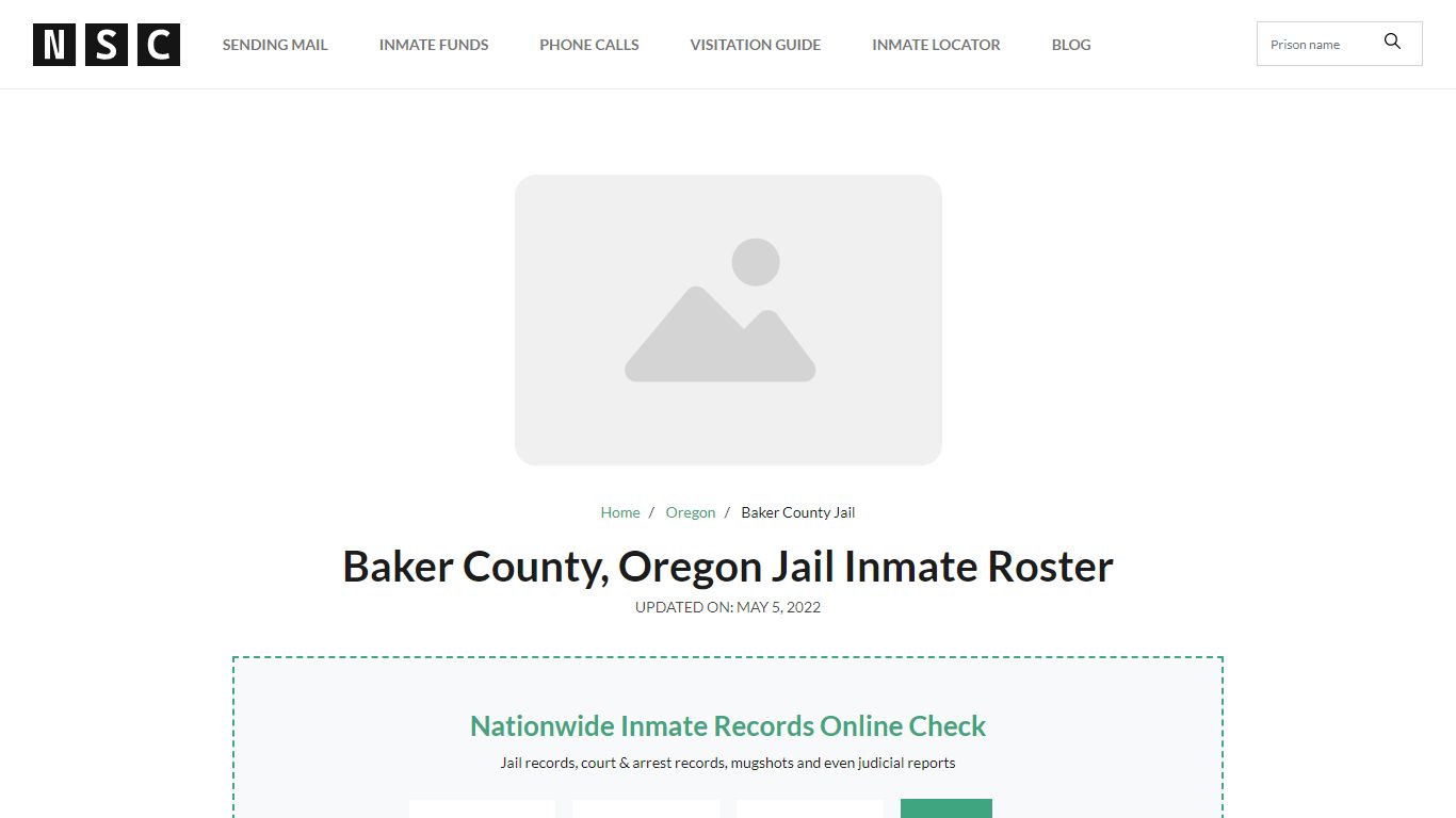 Baker County, Oregon Jail Inmate Roster